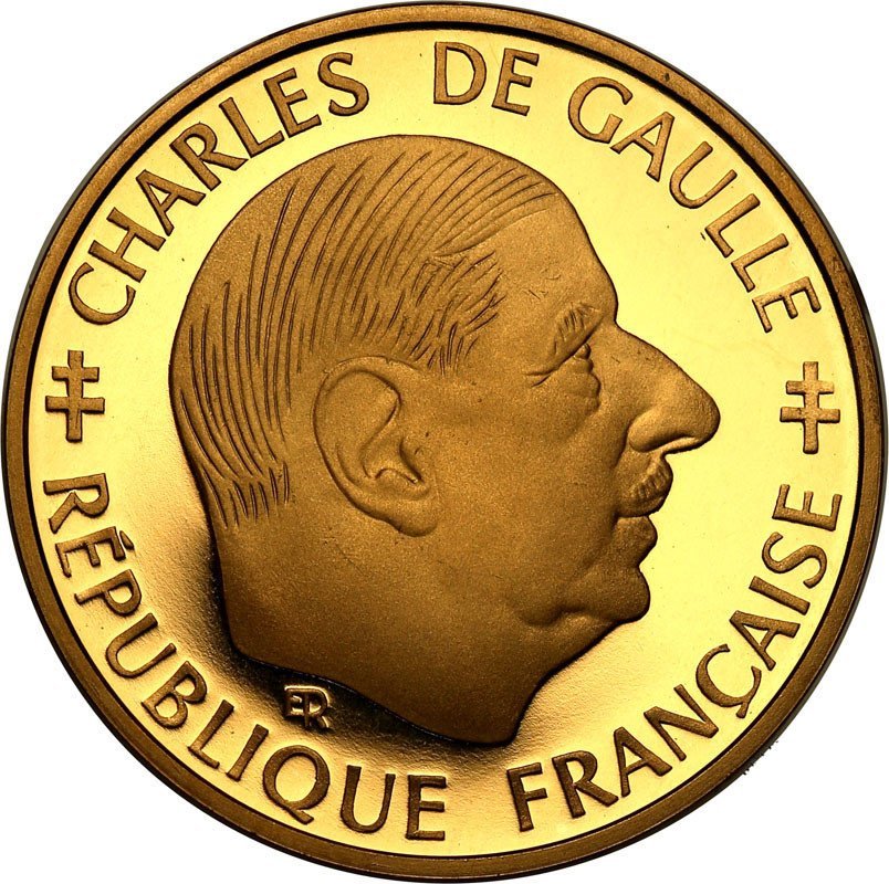 Francja. 1 frank 1988 Charles de Gaulle